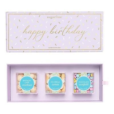 Sugarfina Happy Birthday 3 Piece Candy Bento Box