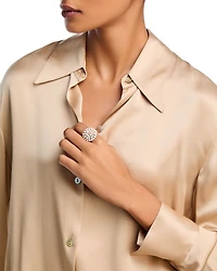 Diamond Flower Ring in 14K Yellow Gold, 1.50 tcw