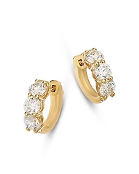 Bloomingdale's Diamond Three Stone Huggie Hoop Earrings