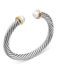 Cable Classics Bracelet with Gemstones, 14K Yellow Gold & Sterling Silver, 7mm