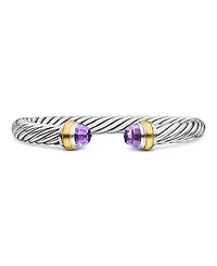 Cable Classics Bracelet with Gemstones, 14K Yellow Gold & Sterling Silver, 7mm