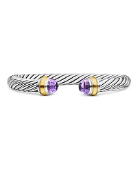 David Yurman Cable Classics Bracelet with Amethyst and 14K Yellow Gold