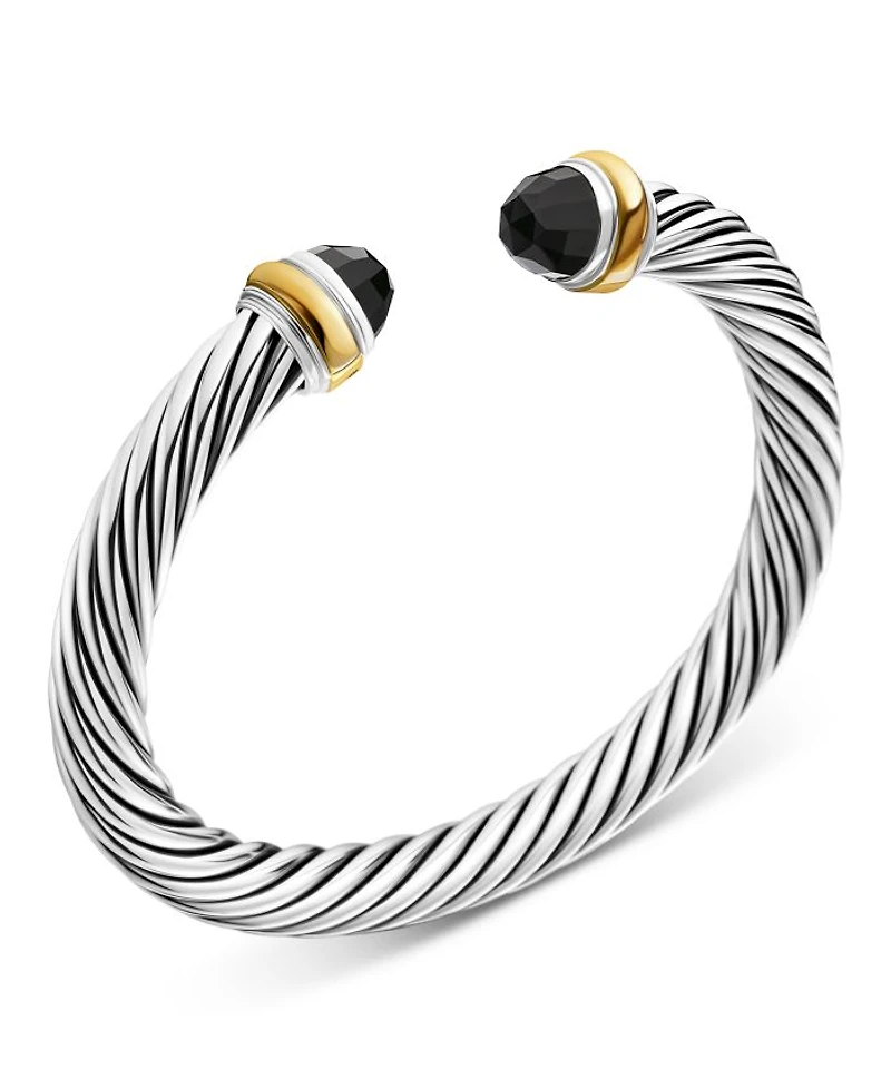 Cable Classics Bracelet with Black Onyx and 14K Yellow Gold
