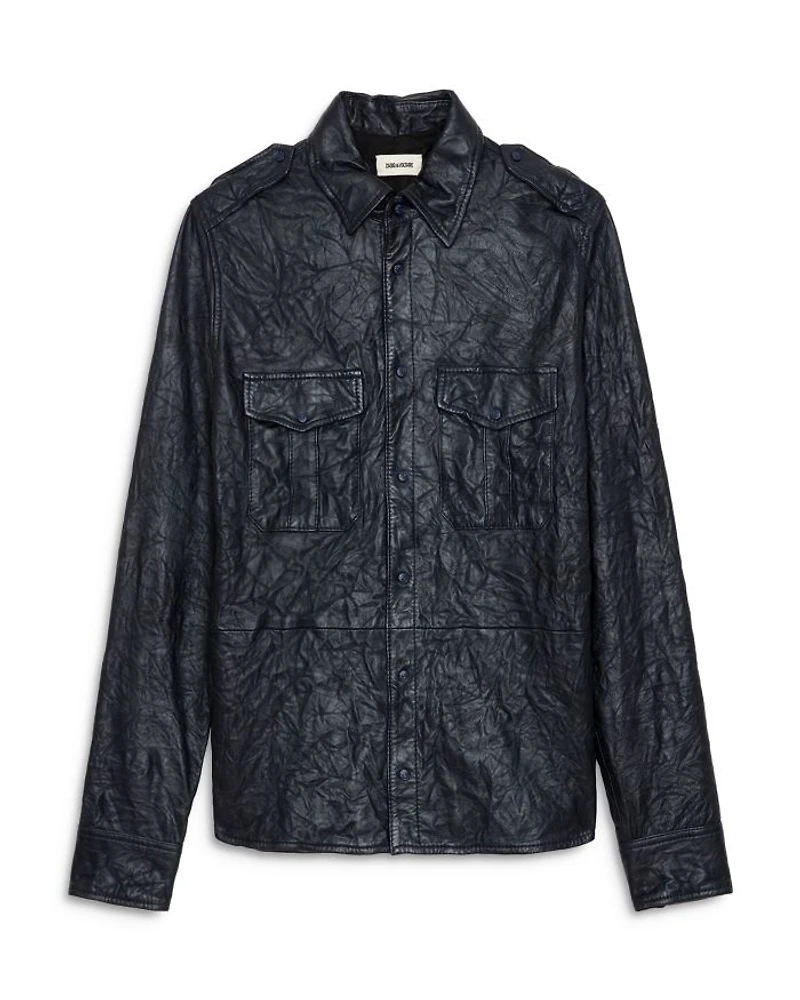 Taska Cuir Froisse Leather Shirt