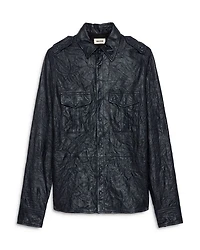 Taska Cuir Froisse Leather Shirt