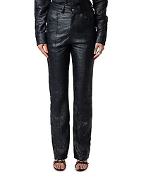 Poete Cuir Froisse Leather Pants