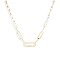 Dinh Van 18K Gold Maillon Diamond Pave Link Pendant Necklace