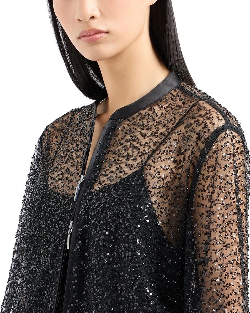 Sheer Sequin Jacket