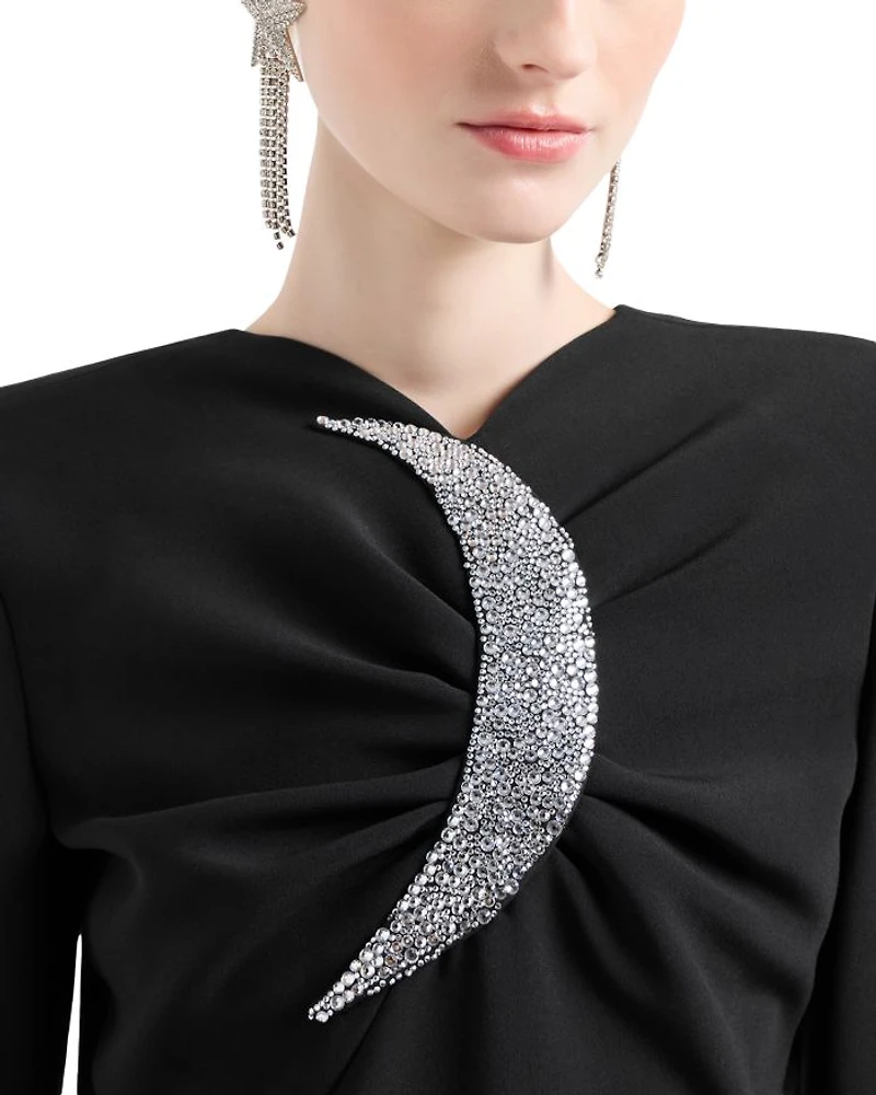 Rhinestone Moon Mini Dress