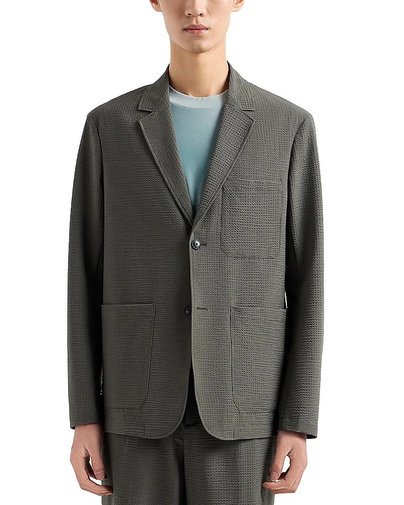 Emporio Armani Technical Seersucker Blazer