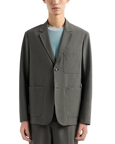 Emporio Armani Technical Seersucker Blazer