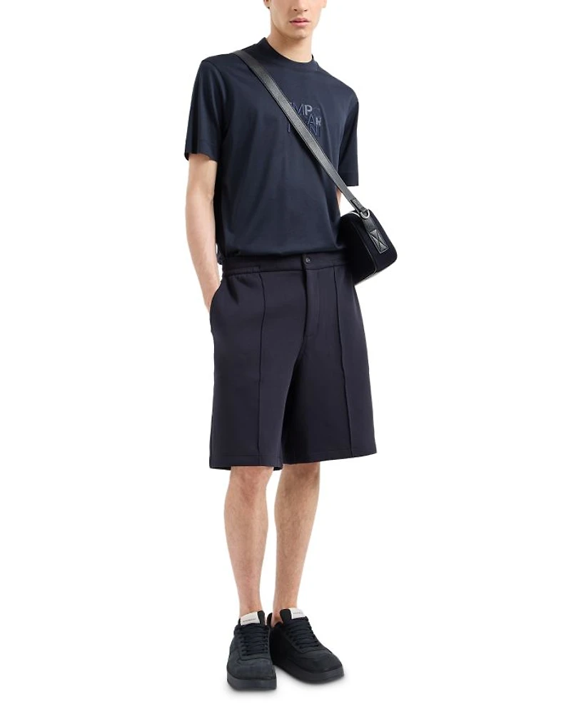 Cotton Blend Double Jersey Regular Fit Bermuda Shorts