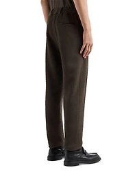 3D Effect Virgin Wool Stretch Jersey Trousers