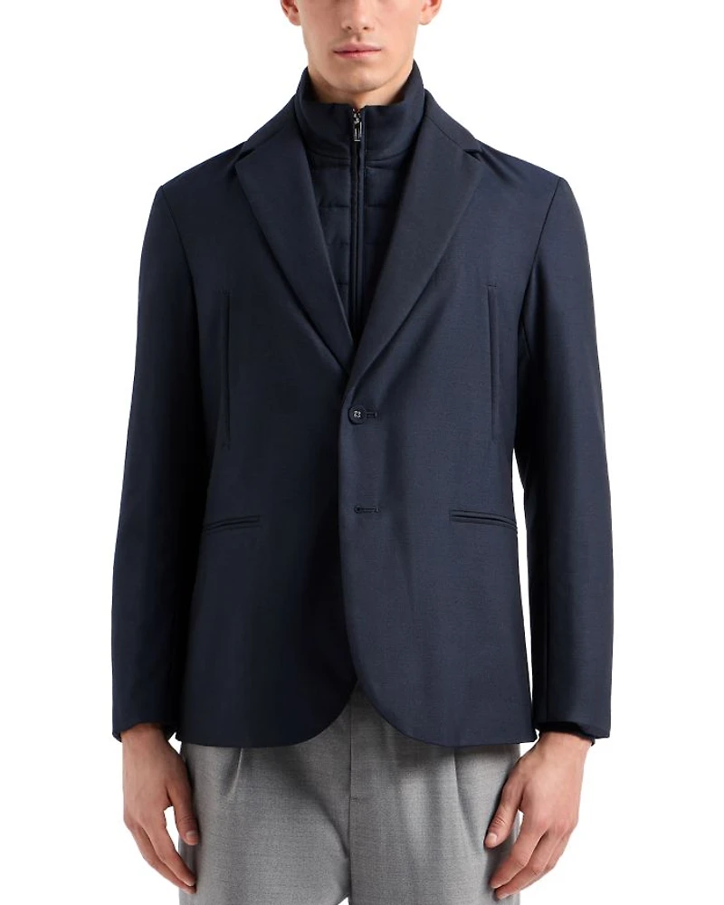 Travel Essentials Blazer with Detachable Padded Dickie Jacket