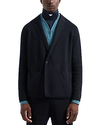 Emporio Armani Wool Blend Knit Blazer