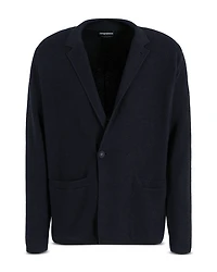 Wool Blend Knit Blazer