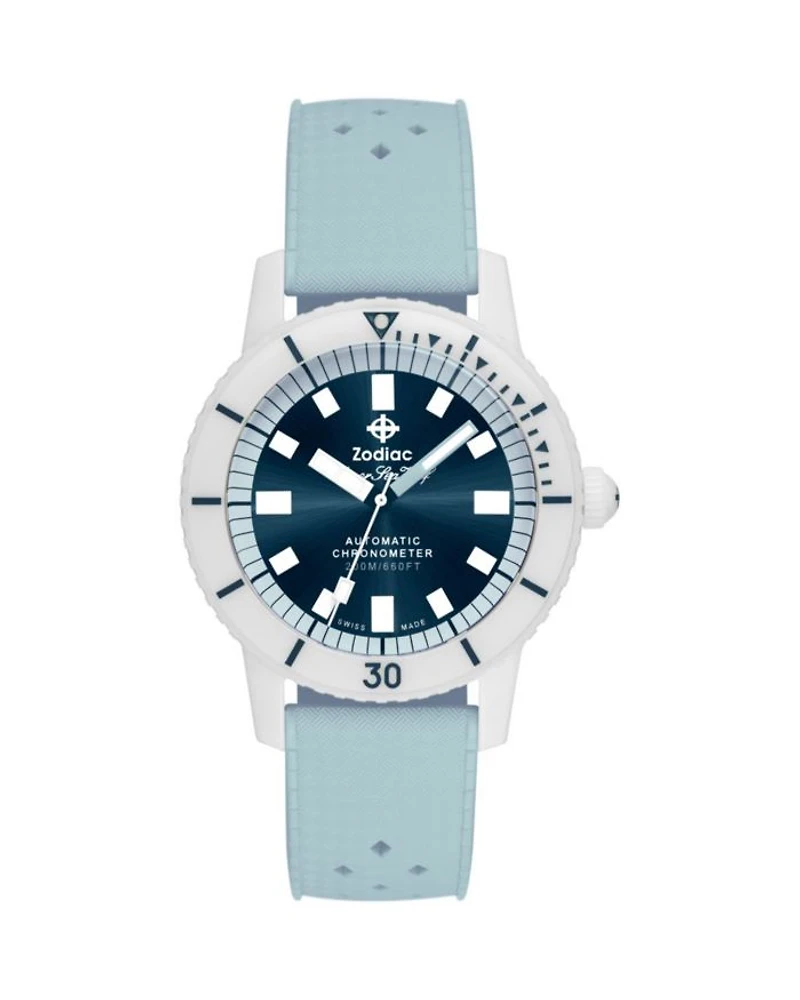 Ceramic Compression Diver Automatic Rubber Strap Watch