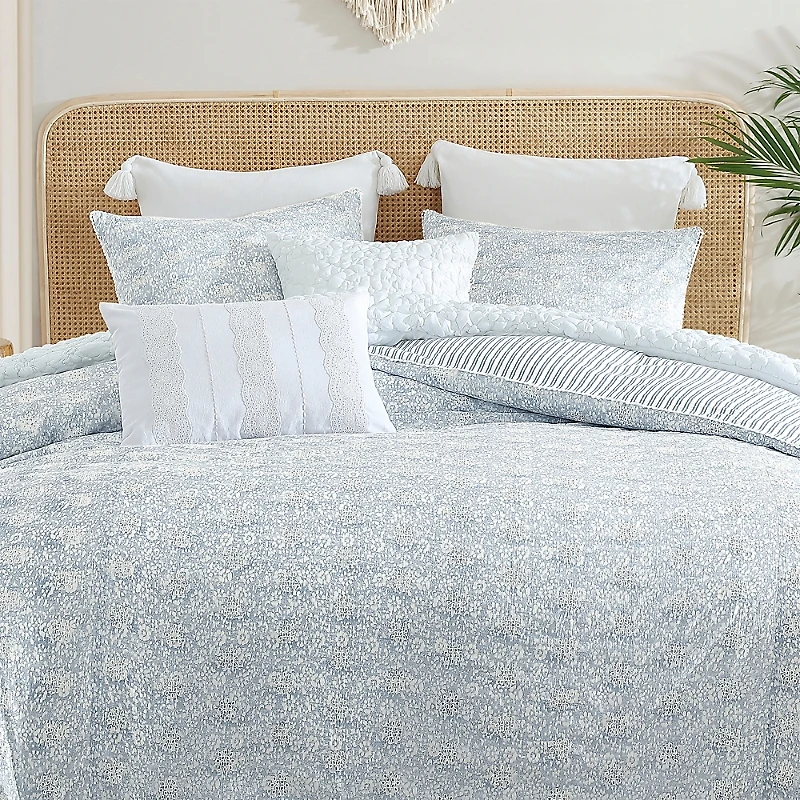 Peri Home Ikat Eyelet Duvet Cover Set, King