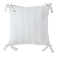 Peri Home Pinstripe Bow Decorative Pillow, 20 x 20