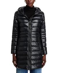 Cypress Packable Hooded Mid-Length Down Jacket