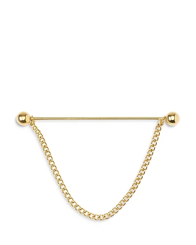 Cufflinks Inc Stainless Steel Gold Chain Collar Bar