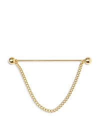 Cufflinks Inc Stainless Steel Gold Chain Collar Bar