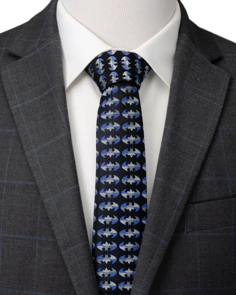 Batman Blue Blocked Silk Tie