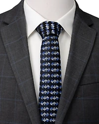 Batman Blue Blocked Silk Tie
