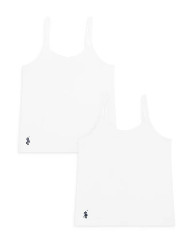 Girls' Cotton Stretch Jersey Camisoles, Pack of 2 - Big Kid