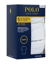 Boys' Crewneck Undershirts, 5 Pack - Big Kid