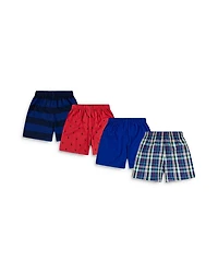 Boys' Polo Ralph Lauren Woven Boxers, Pack of 4 - Big Kid