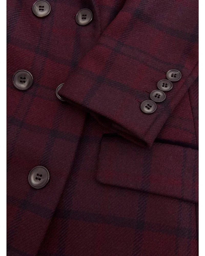 Patricia Plaid Double Breasted Coat