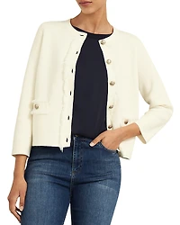 Hobbs London Sairey Knitted Fringe Jacket