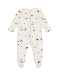 Unisex Santa Print Two Way Zip Sleepsuit - Baby