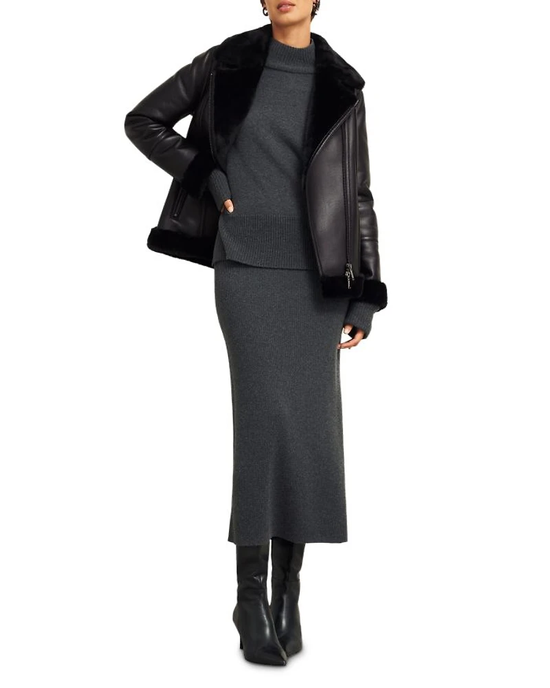 Ali Faux Leather Moto Jacket