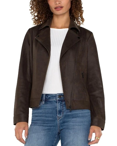 Faux Leather Moto Jacket