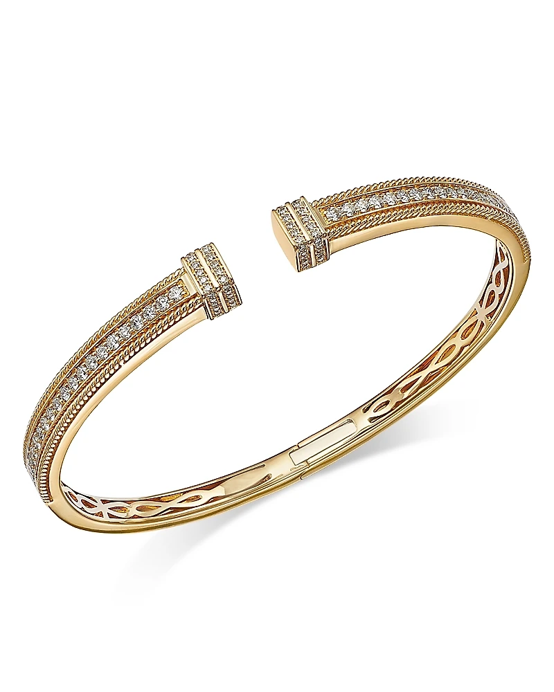 Bloomingdale's Fine Collection Diamond Cuff Bangle Bracelet