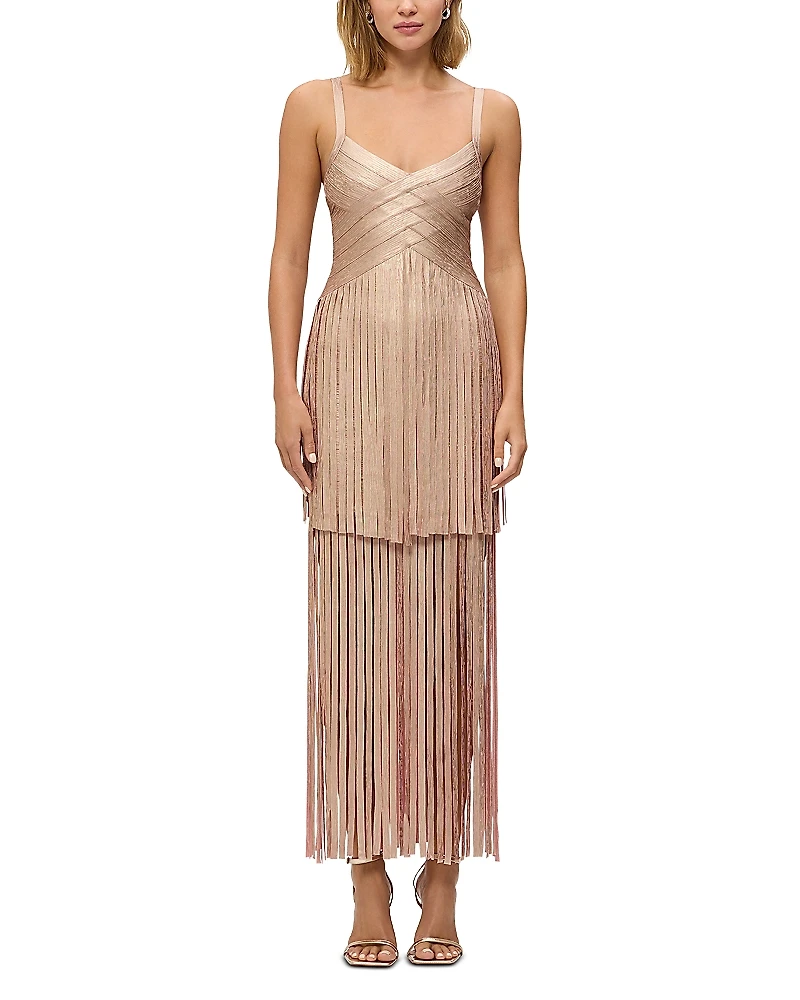 Herve Leger The Metallic Vivienne Gown