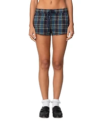 Edikted Cabin Plaid Shorts