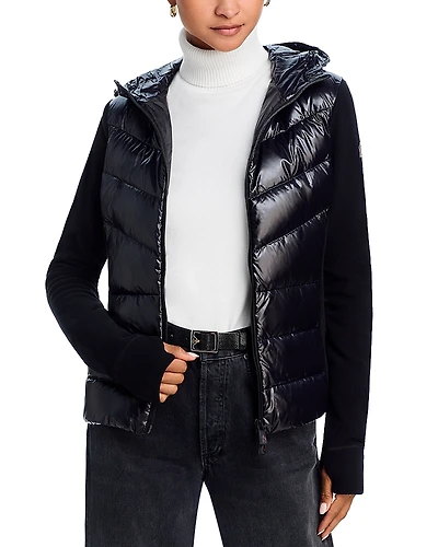 Moncler Padded Wool Puffer Cardigan