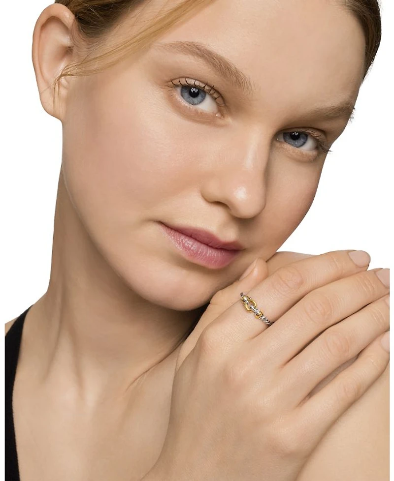 Petite Buckle Ring with 18K Yellow Gold