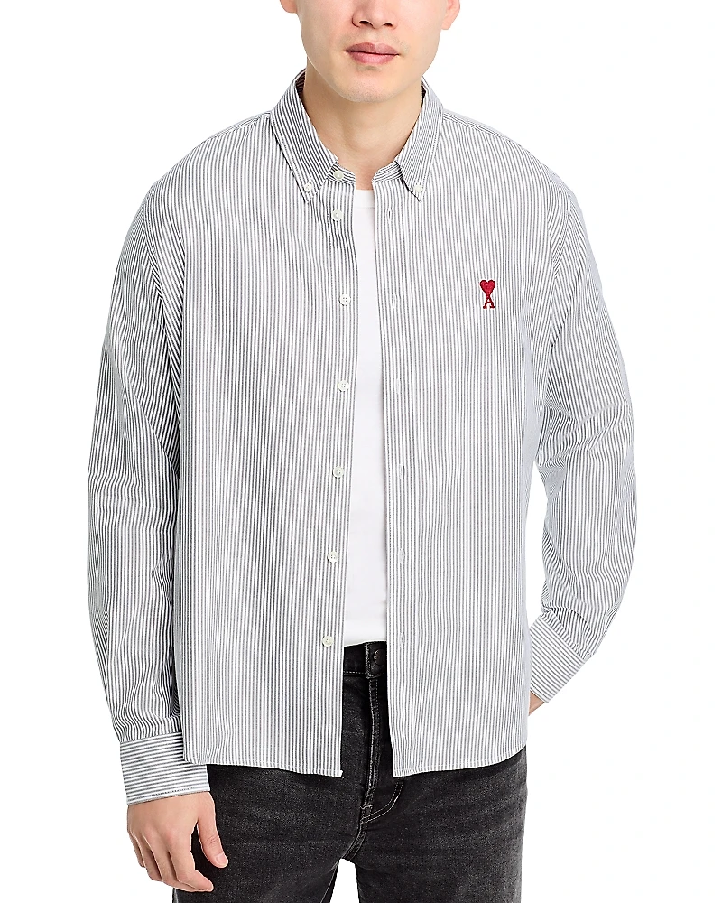 Ami Classic Logo Button Down Shirt