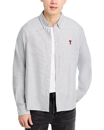 Ami Classic Logo Button Down Shirt