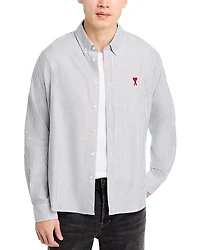 Ami Classic Logo Button Down Shirt