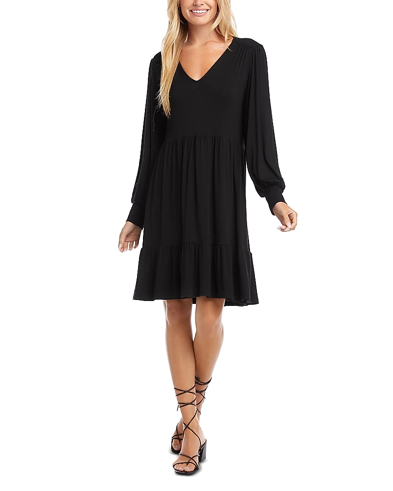 Karen Kane Long Sleeved Tiered Dress