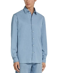 Zegna Bleached Button Front Shirt