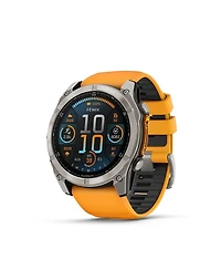 Garmin Fenix 8 51mm, Amoled, Saphire, Bare Graphite Titanium, Spark Orange/Graphite Band Watch