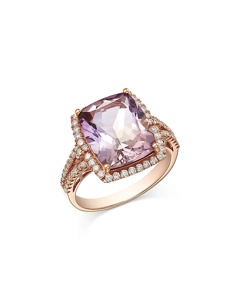 Bloomingdale's Fine Collection Ametrine & Diamond Halo Ring