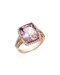 Bloomingdale's Fine Collection Ametrine & Diamond Halo Ring