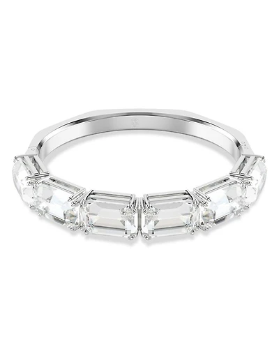 Millenia Octagon Crystal Bangle Bracelet in Rhodium Plated